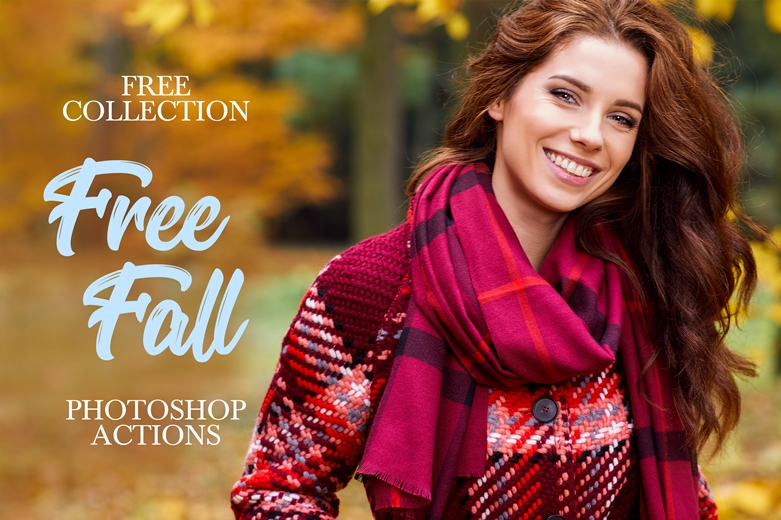 free fall photoshop actions poster girl nature