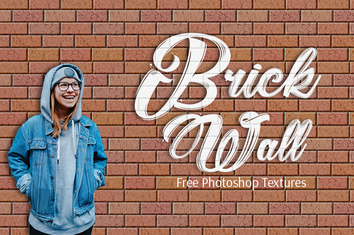 free brick texture photoshop poster girl