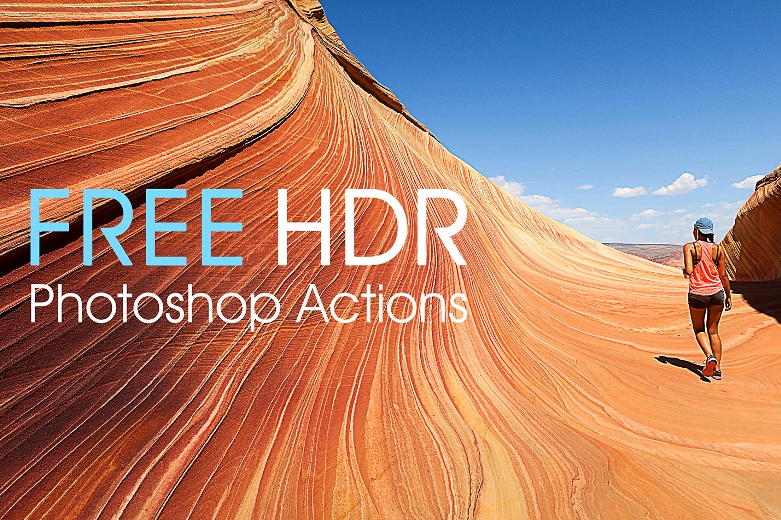 free hdr photoshop action poster nature girl
