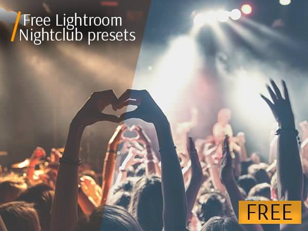 free lightroom presets for nightclub photography poster concert
