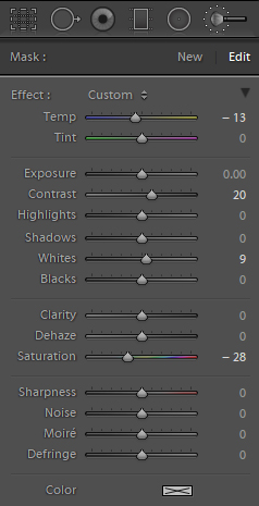 how to white teeth in lightroom step