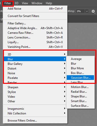 remove double chin photoshop gaussian blur