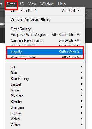remove double chin photoshop liquify