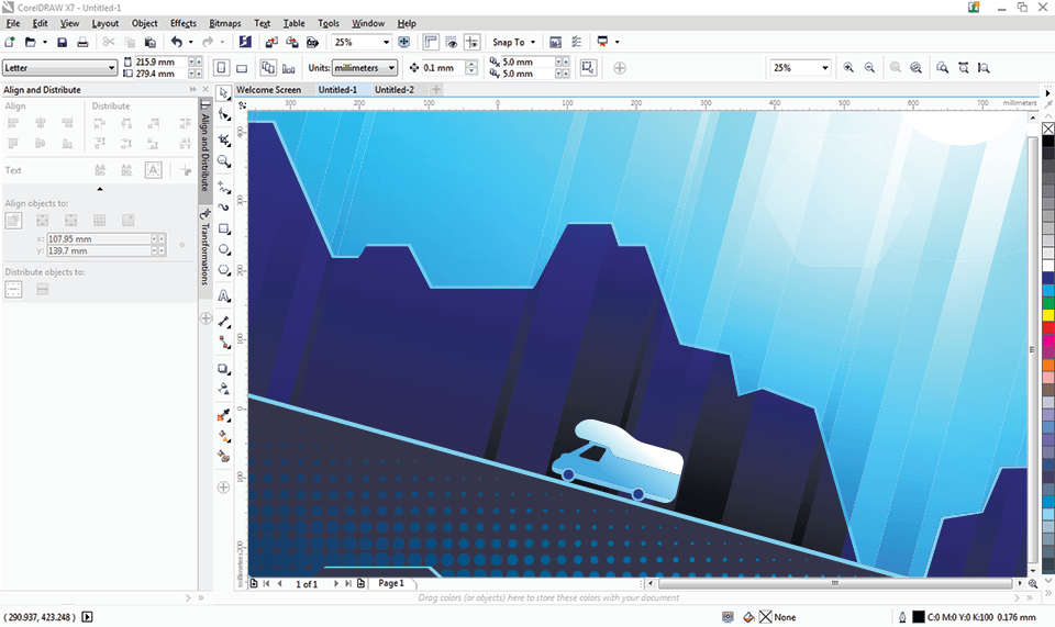 coreldraw x7 interface