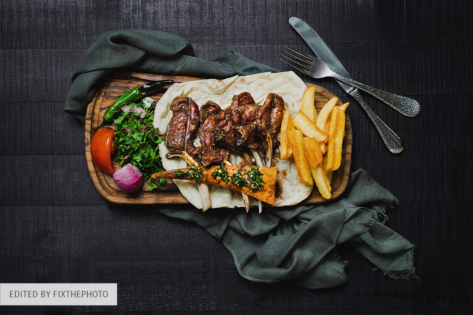 dark food photography editing