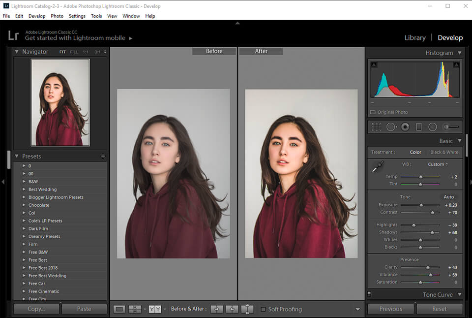 lightroom cc felület