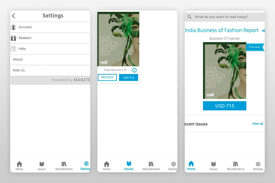 business of fashion interface app for fashion designers
