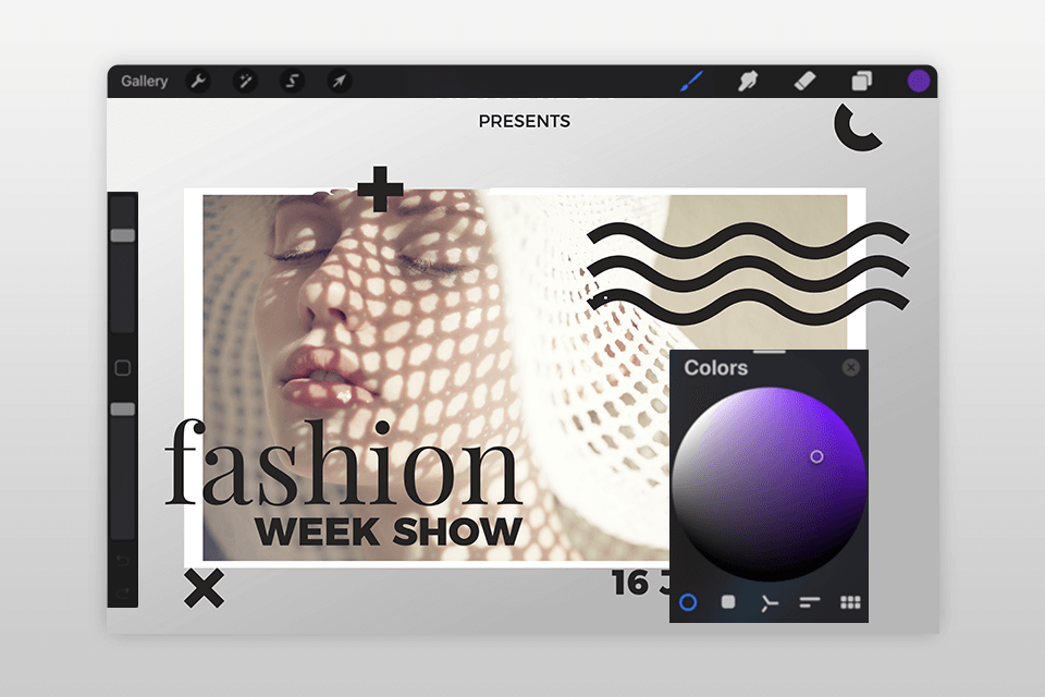 procreate interface app for fashion designers