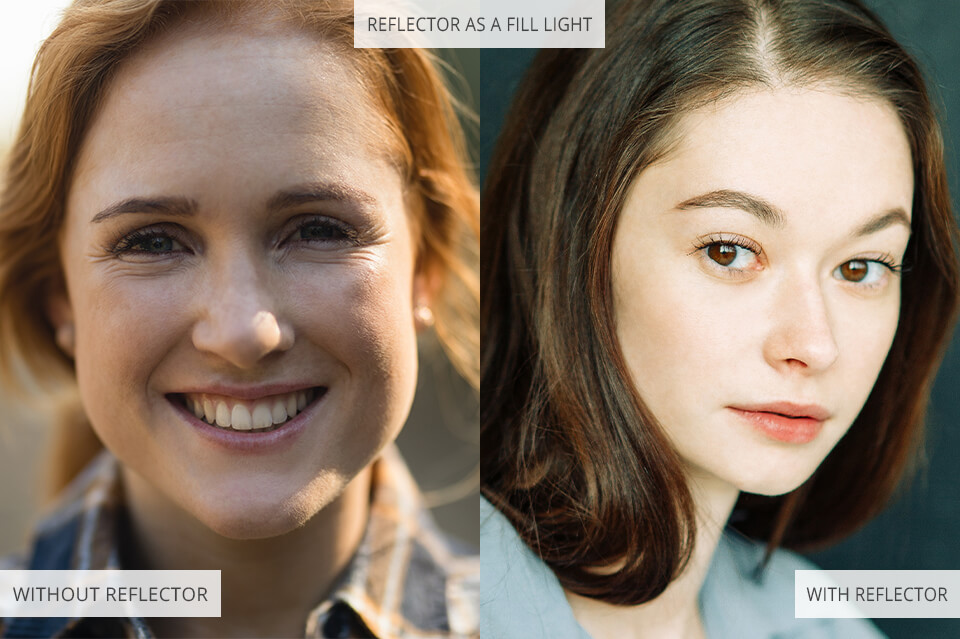 how to use reflectors in photography fill light