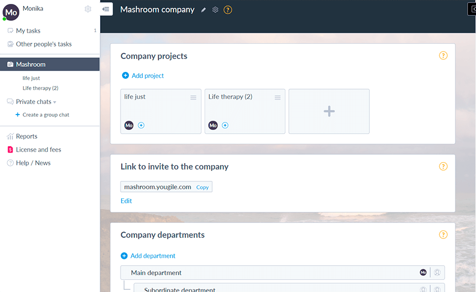 yougile project management software interface