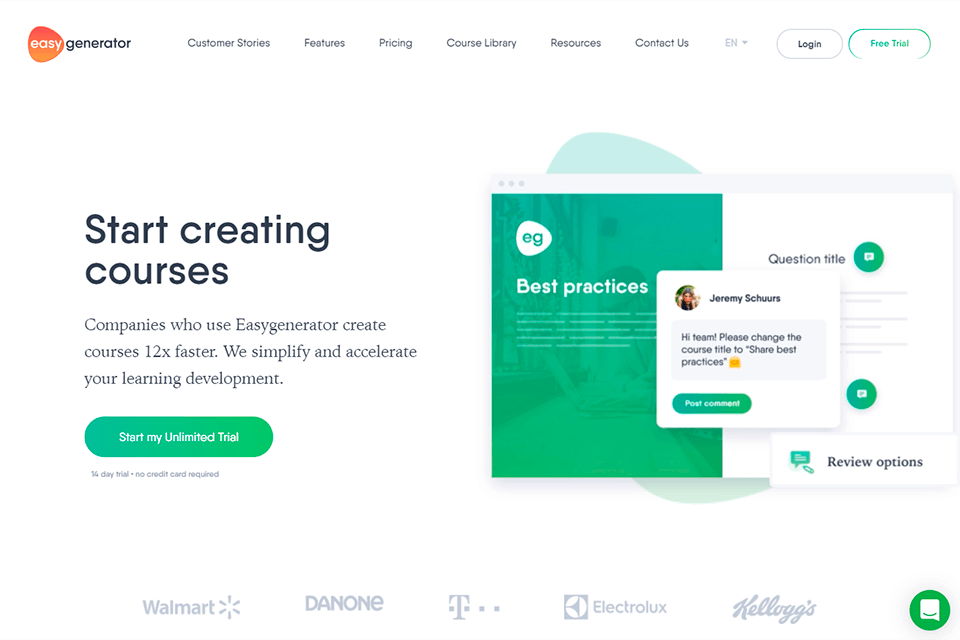 easygenerator online learning platforms