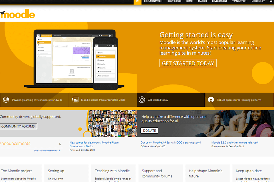 moodle online learning platforms