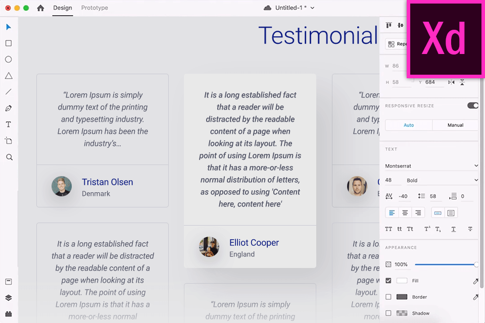 adobe xd interface