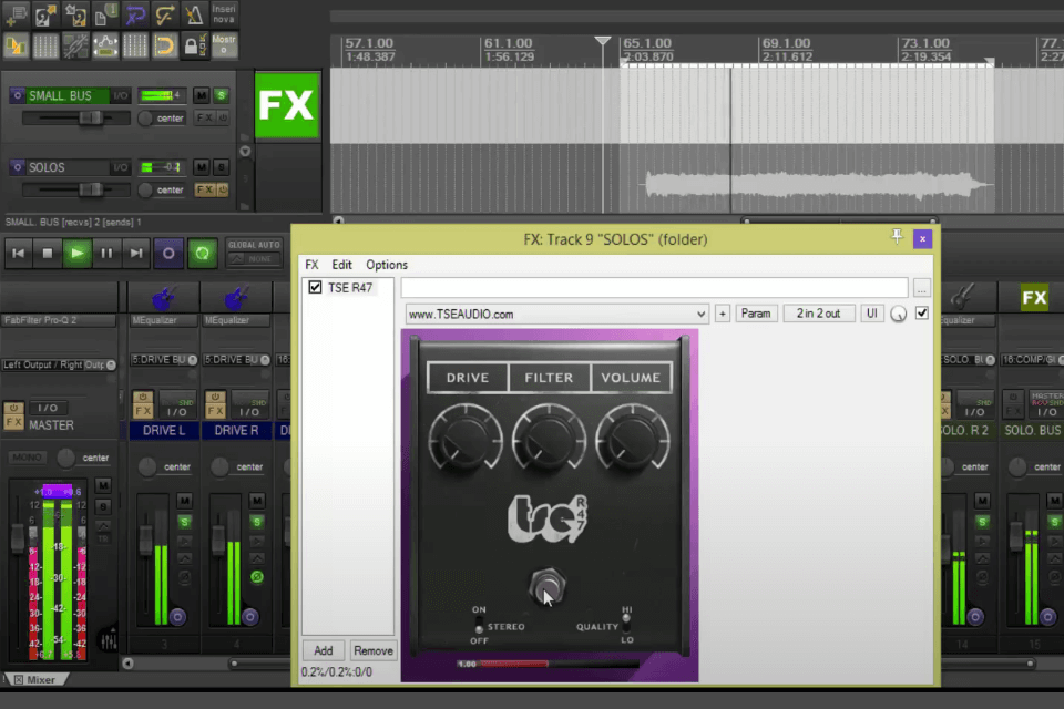 tse r47 guitar effects software interface