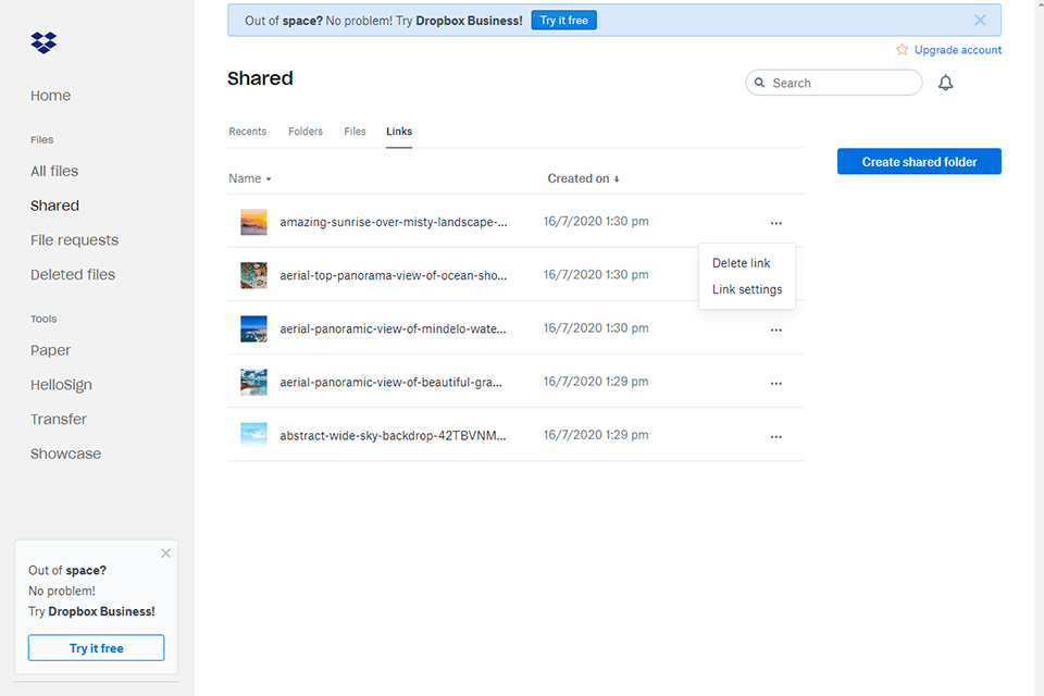 dropbox interface onedrive alternative