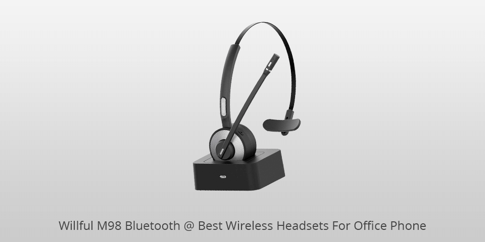 willful m98 bluetooth wireless headset for office phone