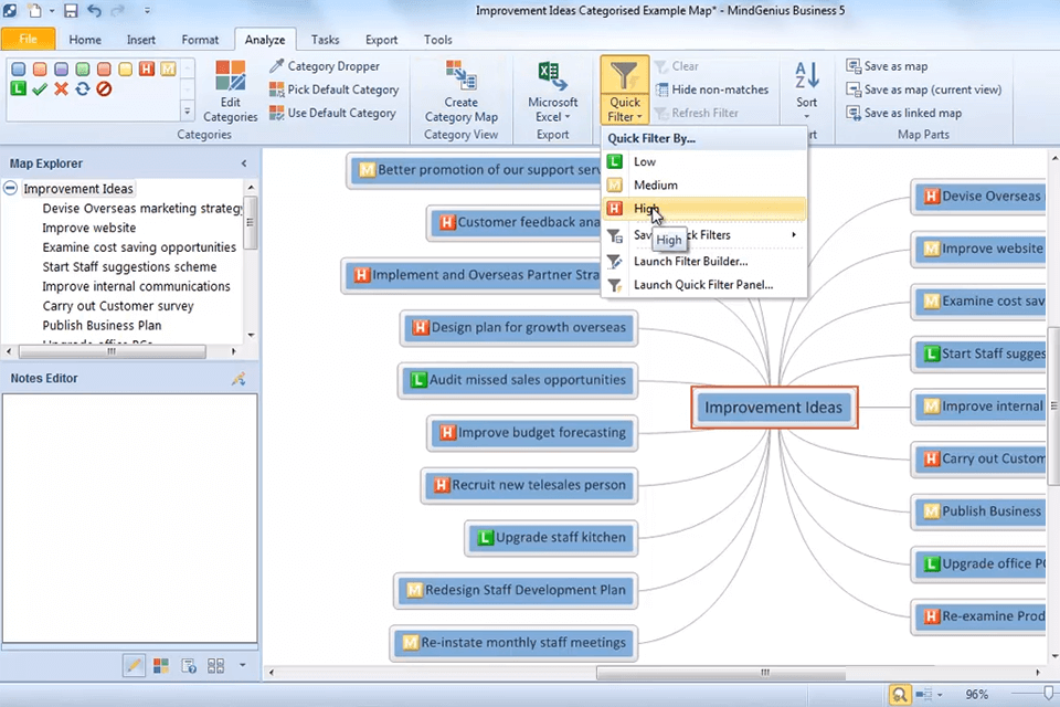 mindgenius map software for windows interface