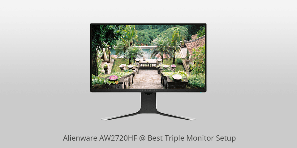 triple monitor setup alienware 43 inch