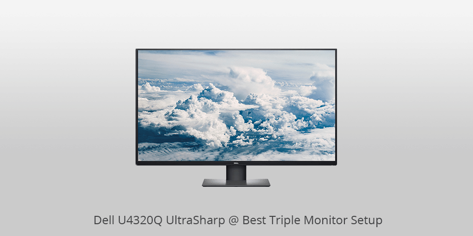 triple monitor setup dell 43 inch