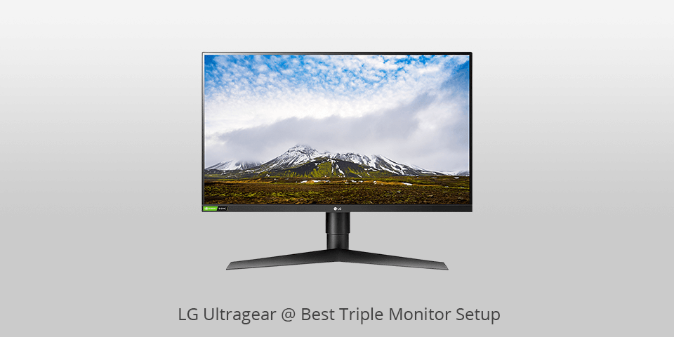 triple monitor setup lg 27 inch