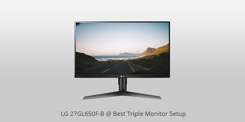 triple monitor setup lg 27 inch