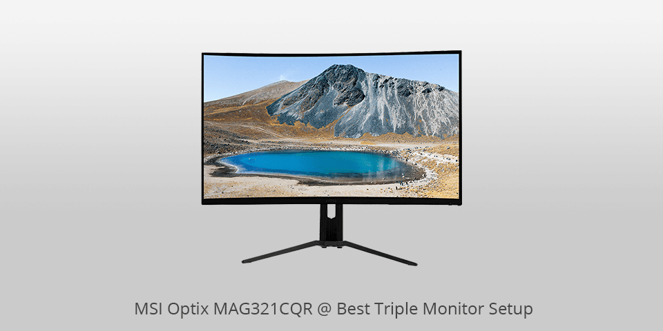 triple monitor setup msi 32 inch