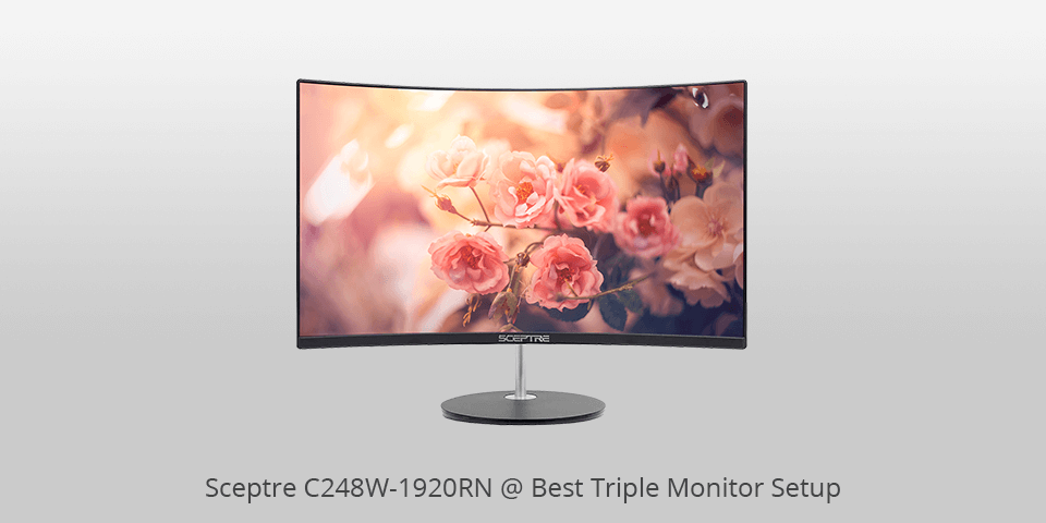 triple monitor setup sceptre 24 inch