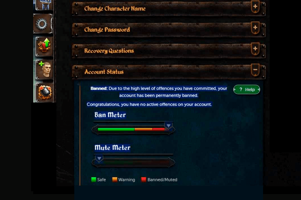 account status can you get unbanned from runescape