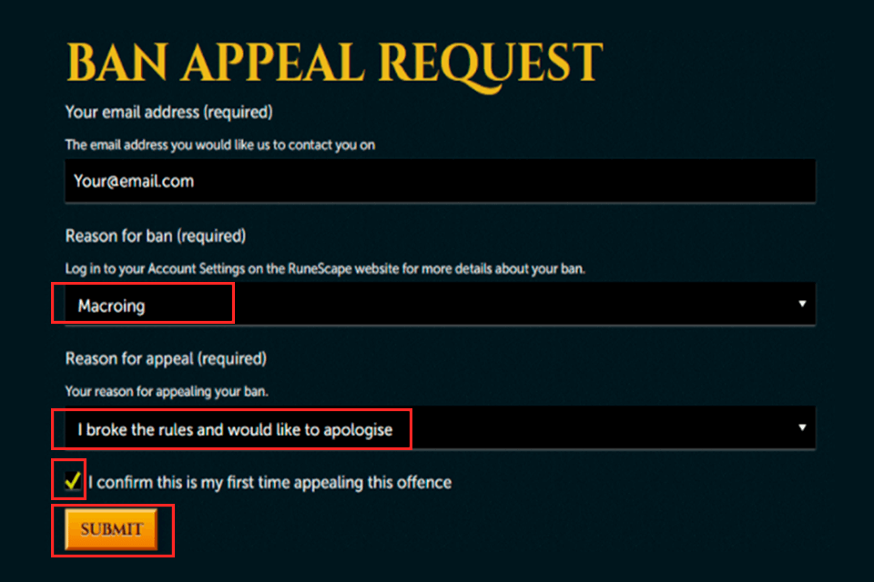 requesting can you get unbanned from runescape