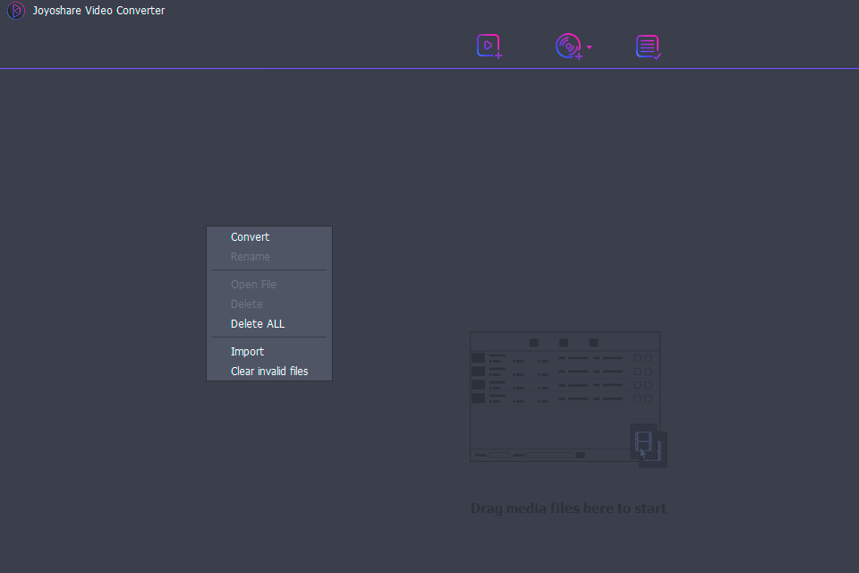 joyoshare video converter interface