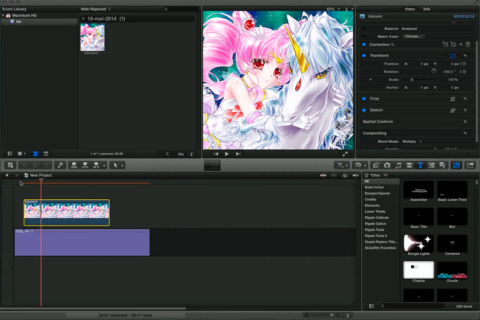 final cut interface amv editing software