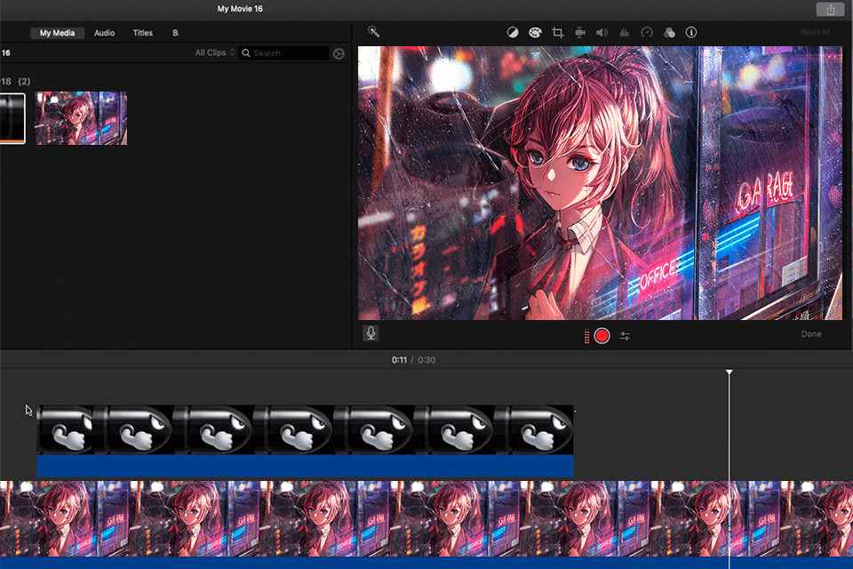 imovie interface amv editing software