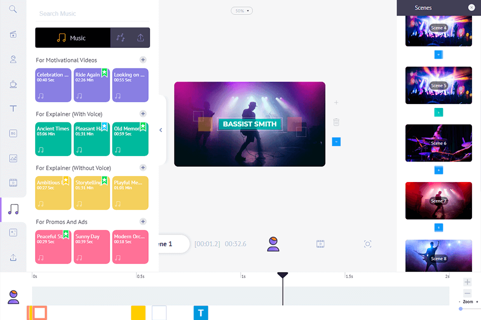 animaker youtube intro maker interface