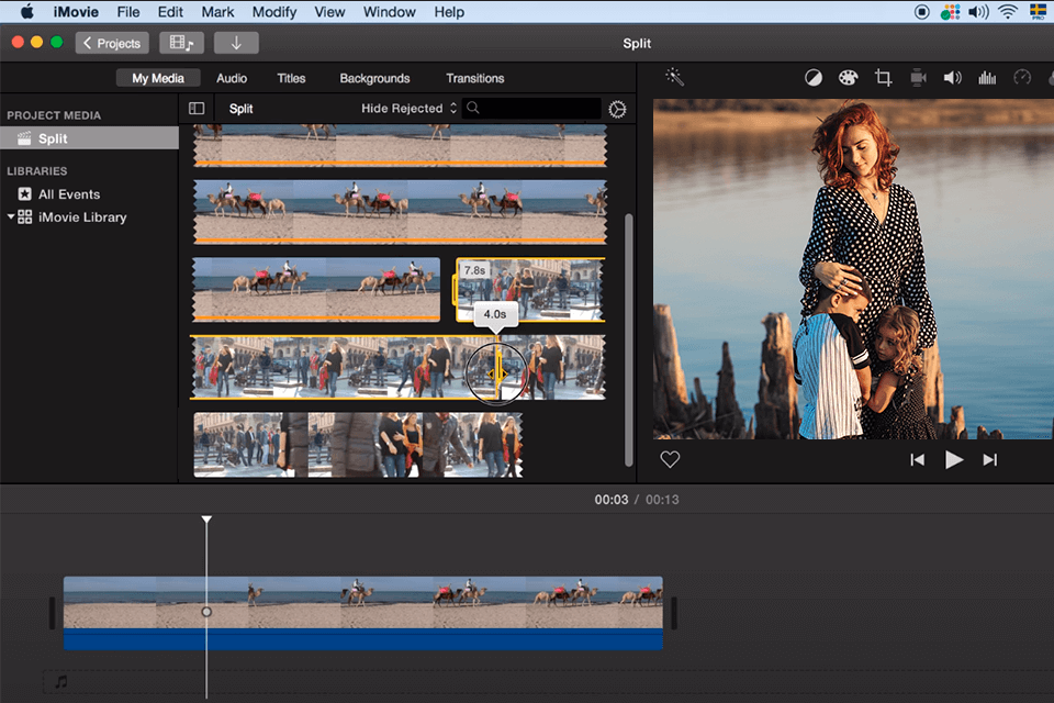 imovie video joiner software interface