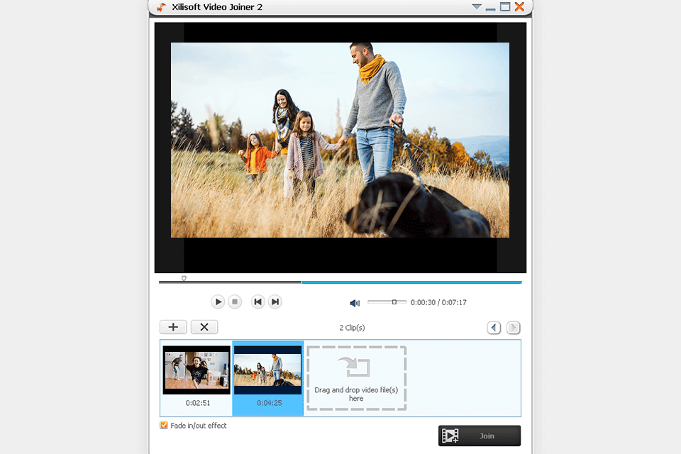 xilisoft video joiner software interface