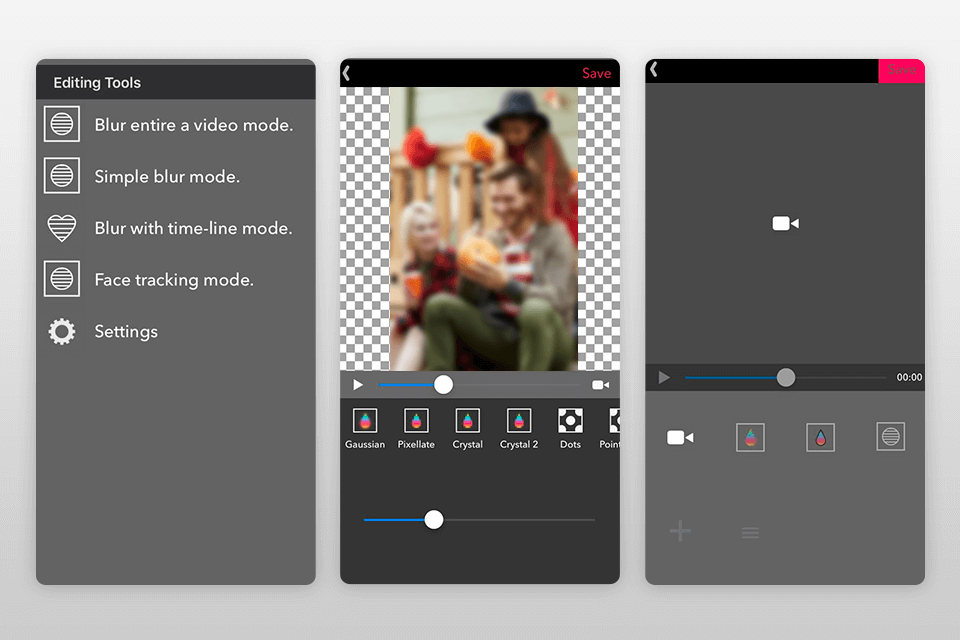 movstashblur background video app interface