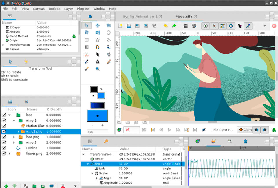 synfig animation software for beginners