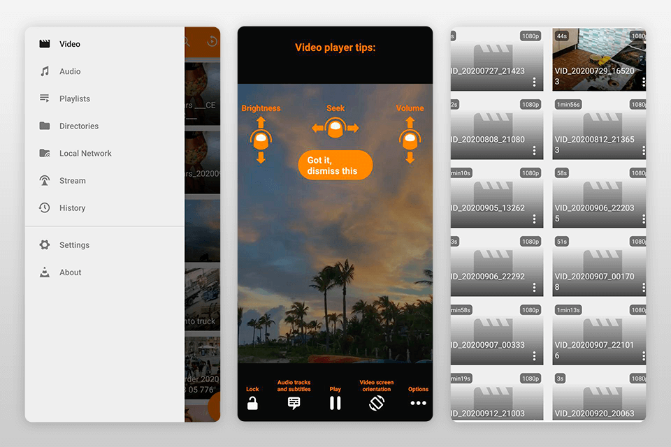 vlc 360 interface du lecteur vidéo vr