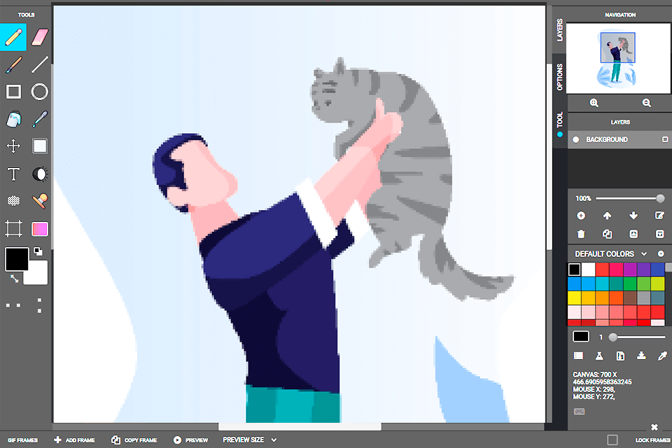 pixilart pixel art mjukvarugränssnitt