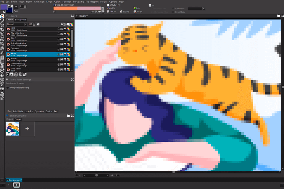 promotion ng redigera pixel art mjukvarugränssnitt