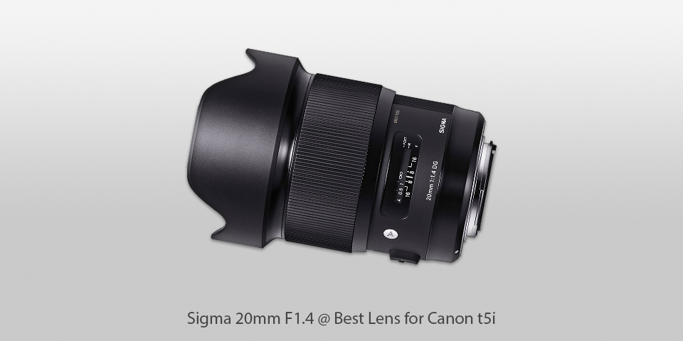 best lens for canon t5i sigma 20mm f1.4