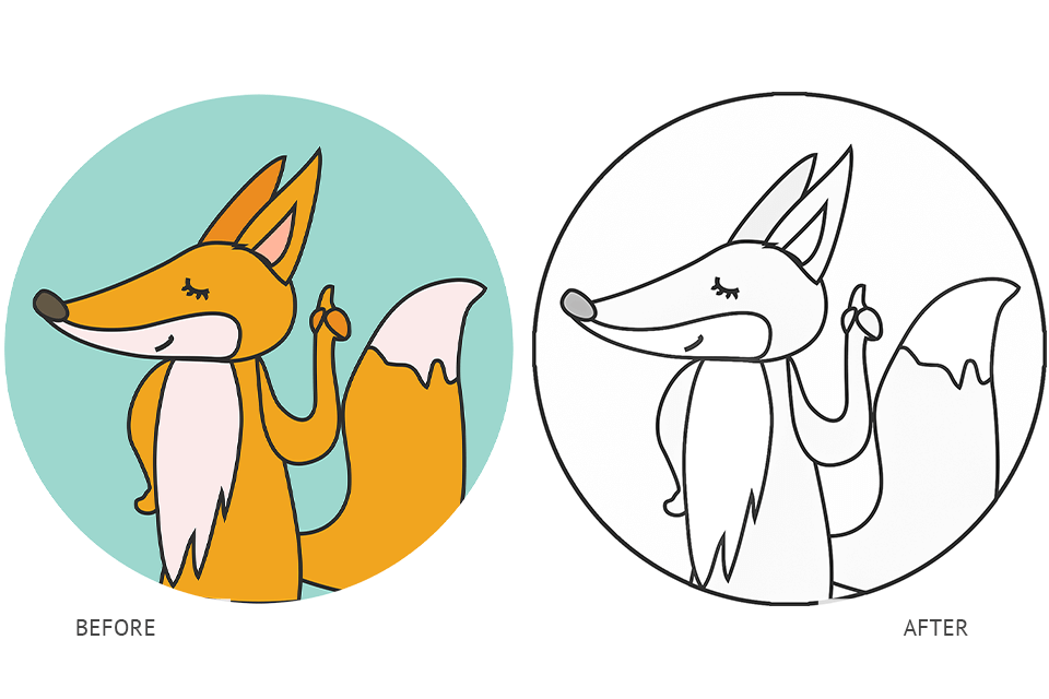 how to turn a simple image into a coloring book