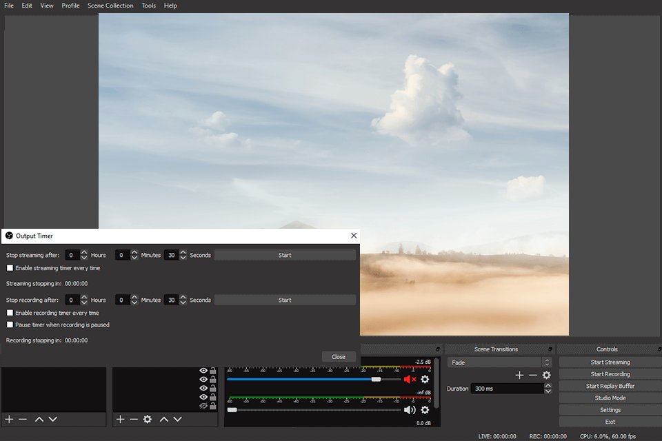 obs studio open source screen recorder interface