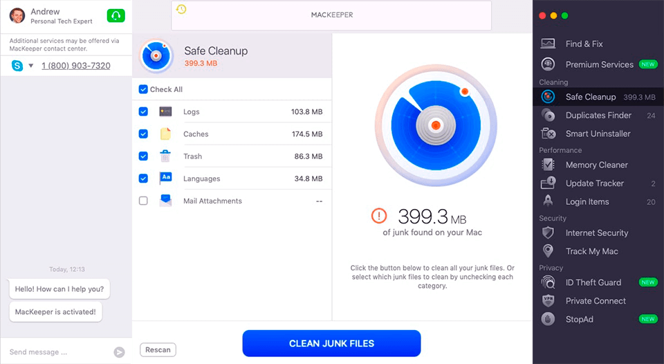 mackeeper performance tool safe cleanup
