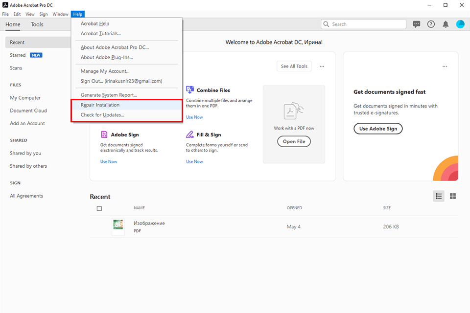 repairing and patching adobe acrobat not opening