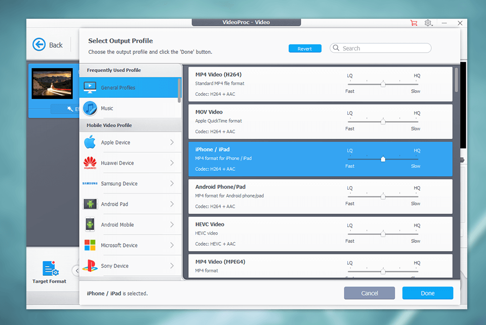 videoproc interface converter
