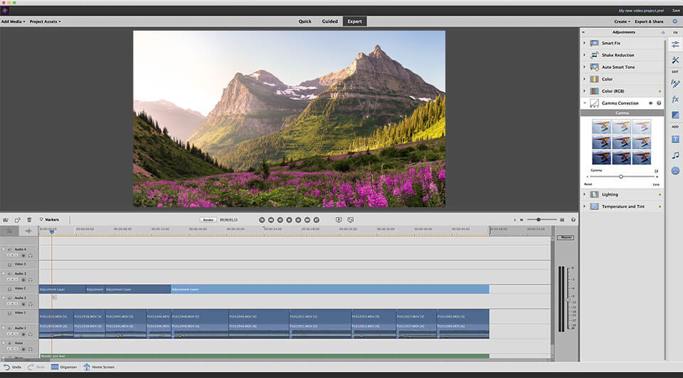 adobe premiere elements gratis interface