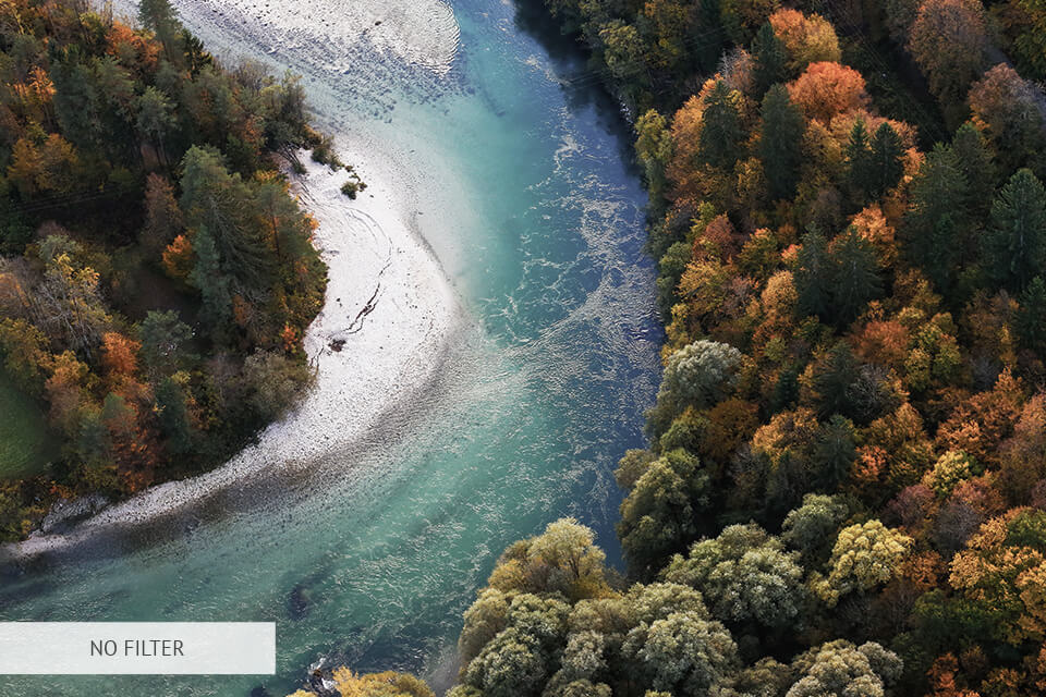 IR filter saturated color effect