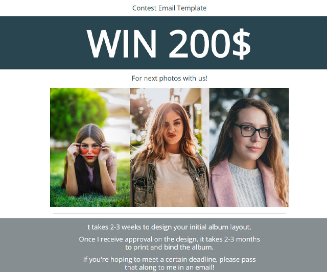 contest photographer email template