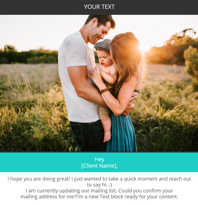feedback photographer email template